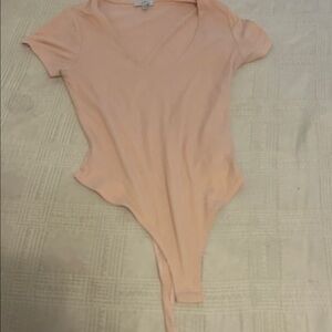 Peach Short Sleeve Bodysuit